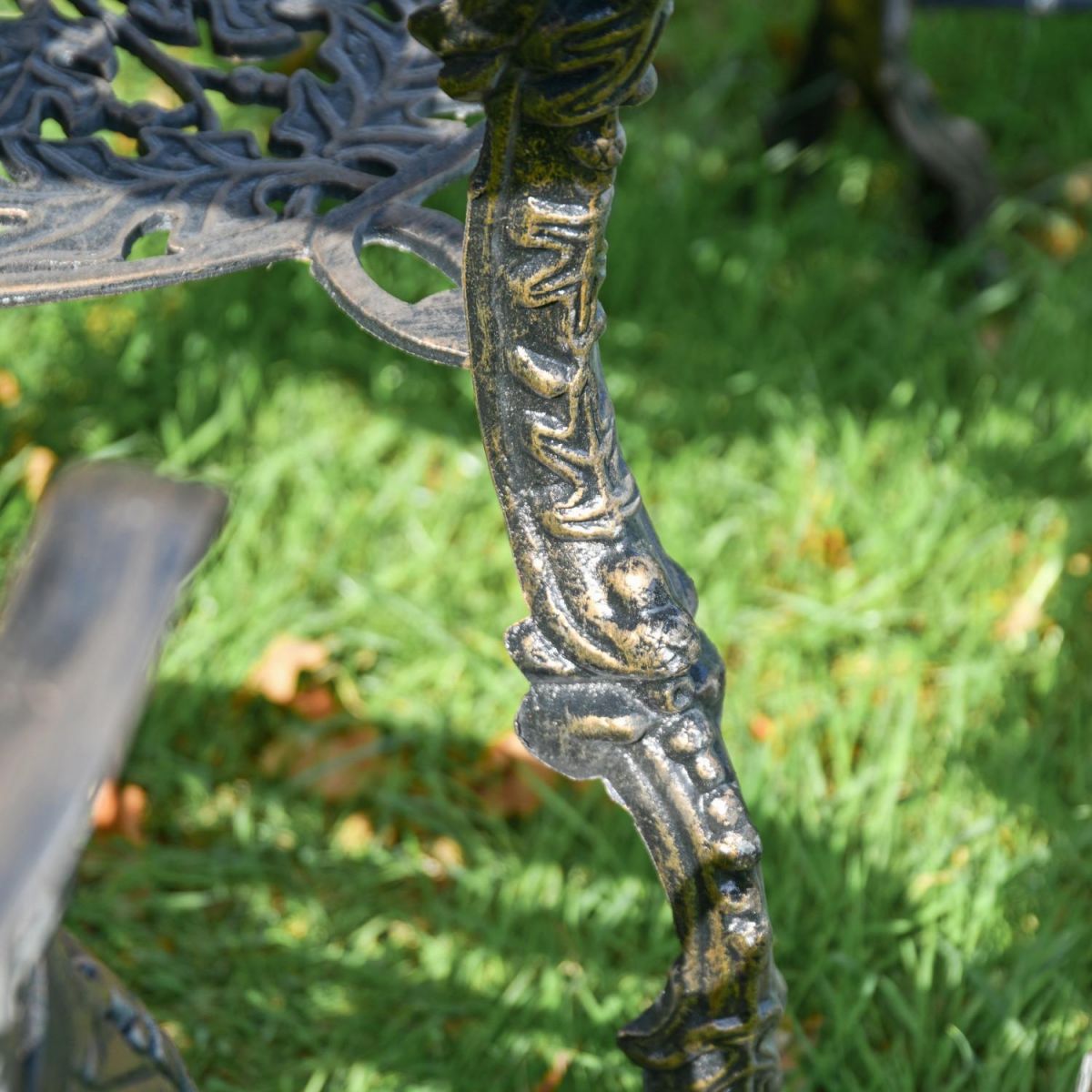 Close-Up of Antique Gold Chair Leg for "Autumn Fall" Dining Set Close-Up of Antique Gold Chair Leg for "Autumn Fall" Dining Set