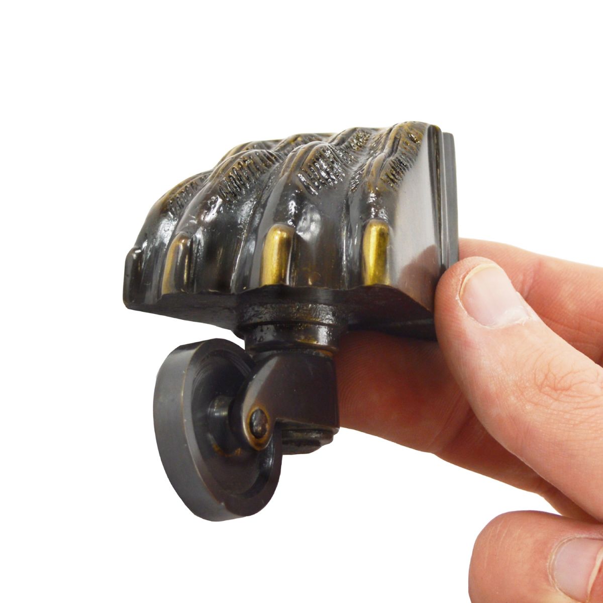 Antique Brass Claw Castor