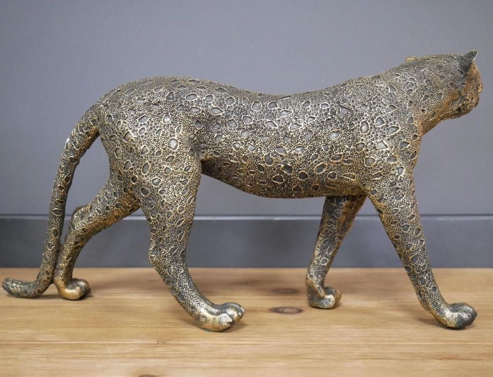 Antique Gold Leopard Interior Ornament