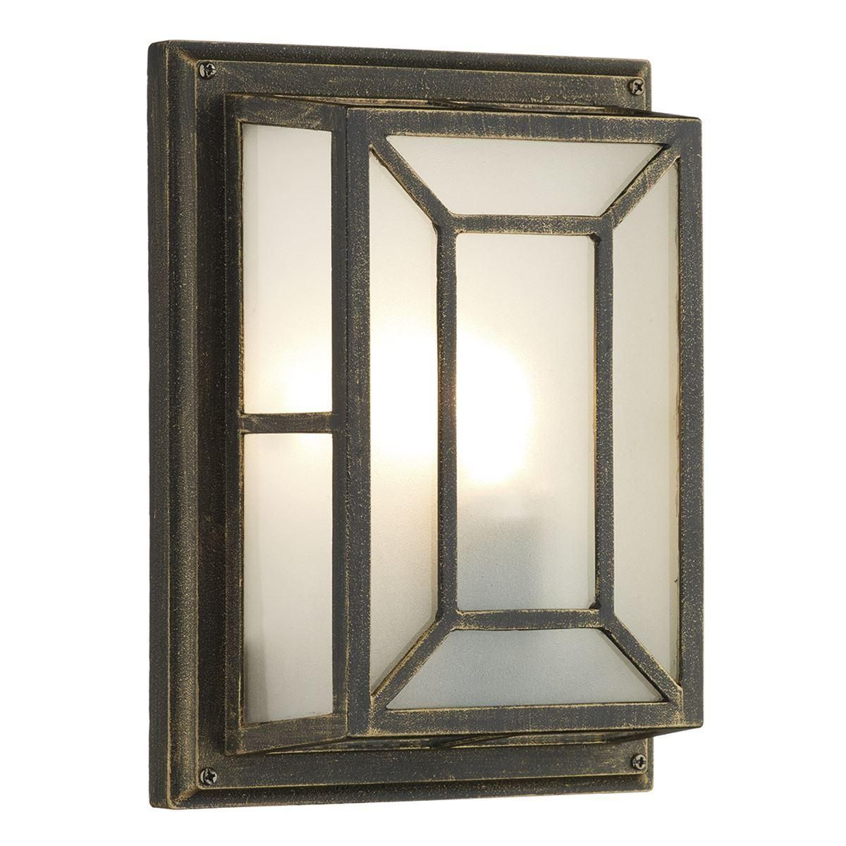 Traditional Flush Wall Light in an Antique Gold Finish