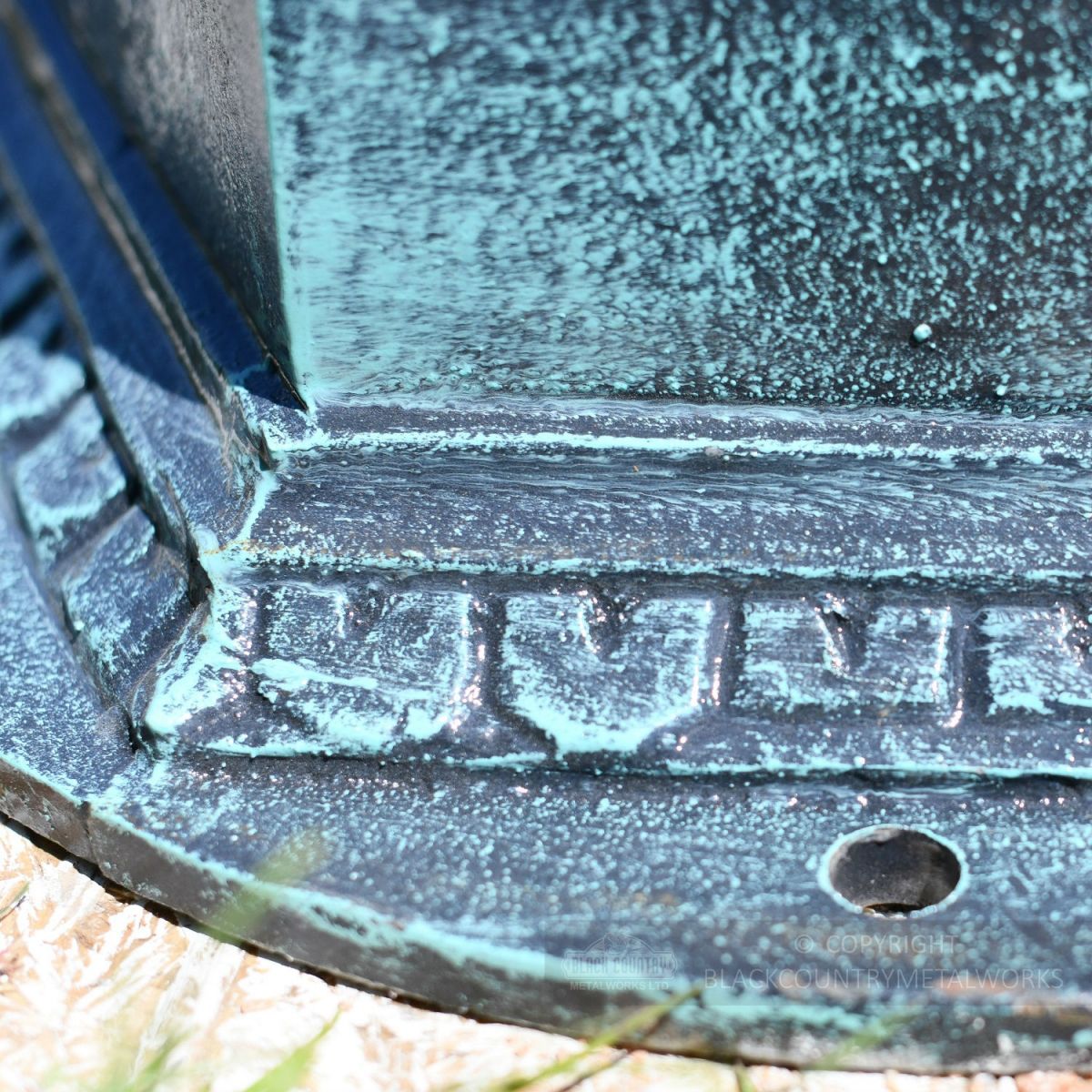 Antique Iron Lamp Post Base