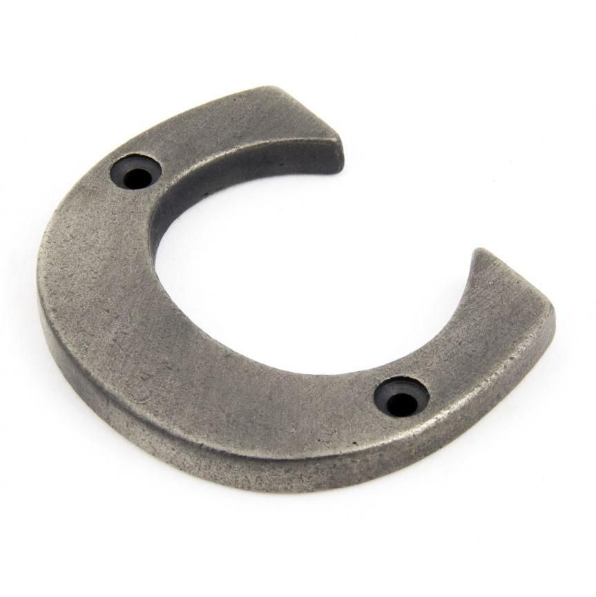 3 Inch Letter C Screw Fix Letter in an Antique Pewter Finish 3 Inch Letter C Screw Fix Letter in an Antique Pewter Finish