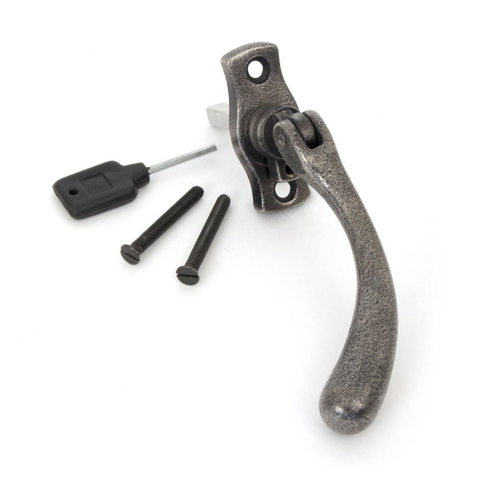 Antique Pewter Peardrop Window Handle Right Handed - Parts