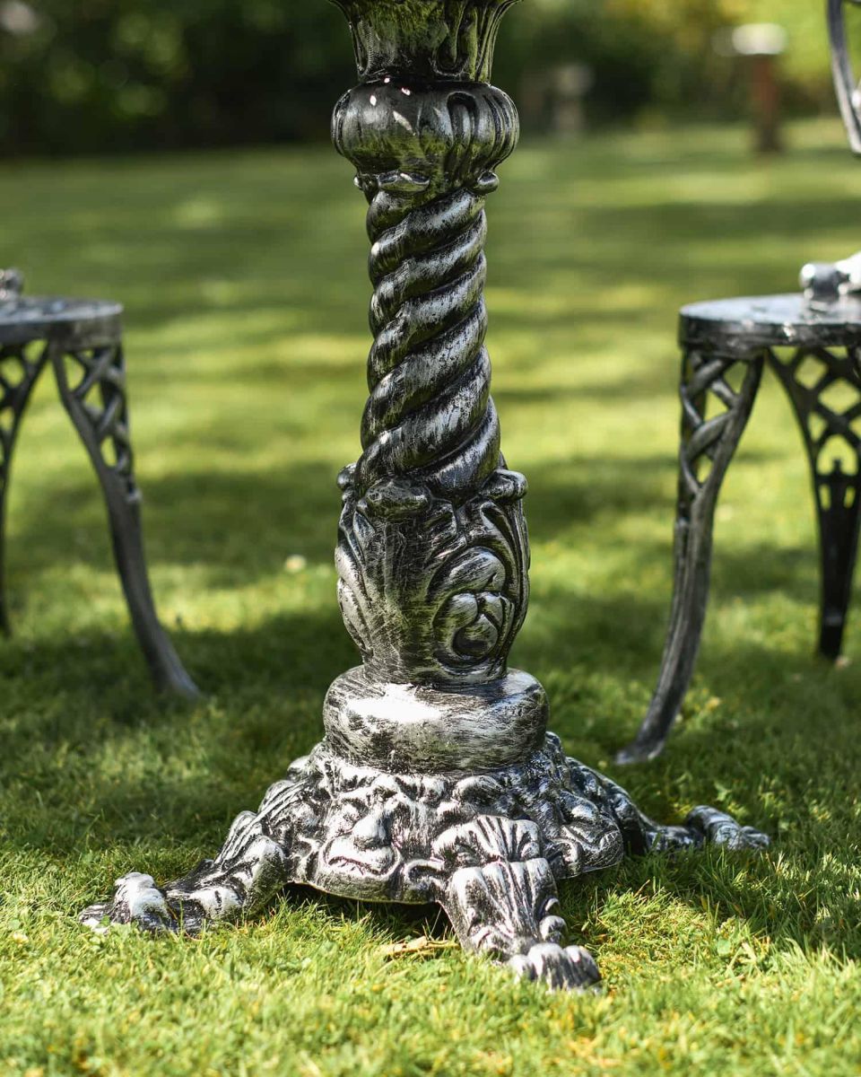 Close-Up of Twisted Column Support for Table