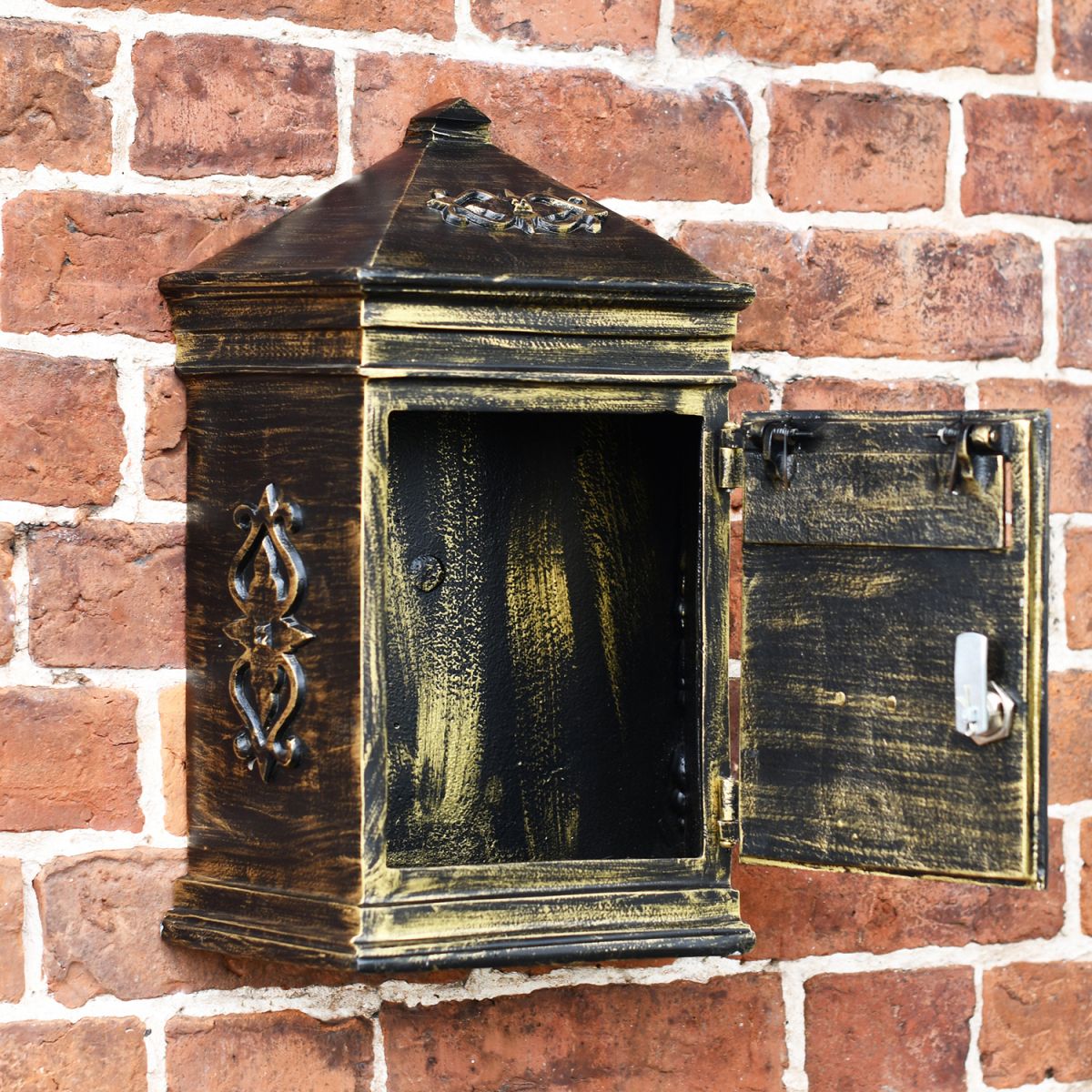 Front Opening Door on the Front of the Bantock Post Box in Antique Bronze