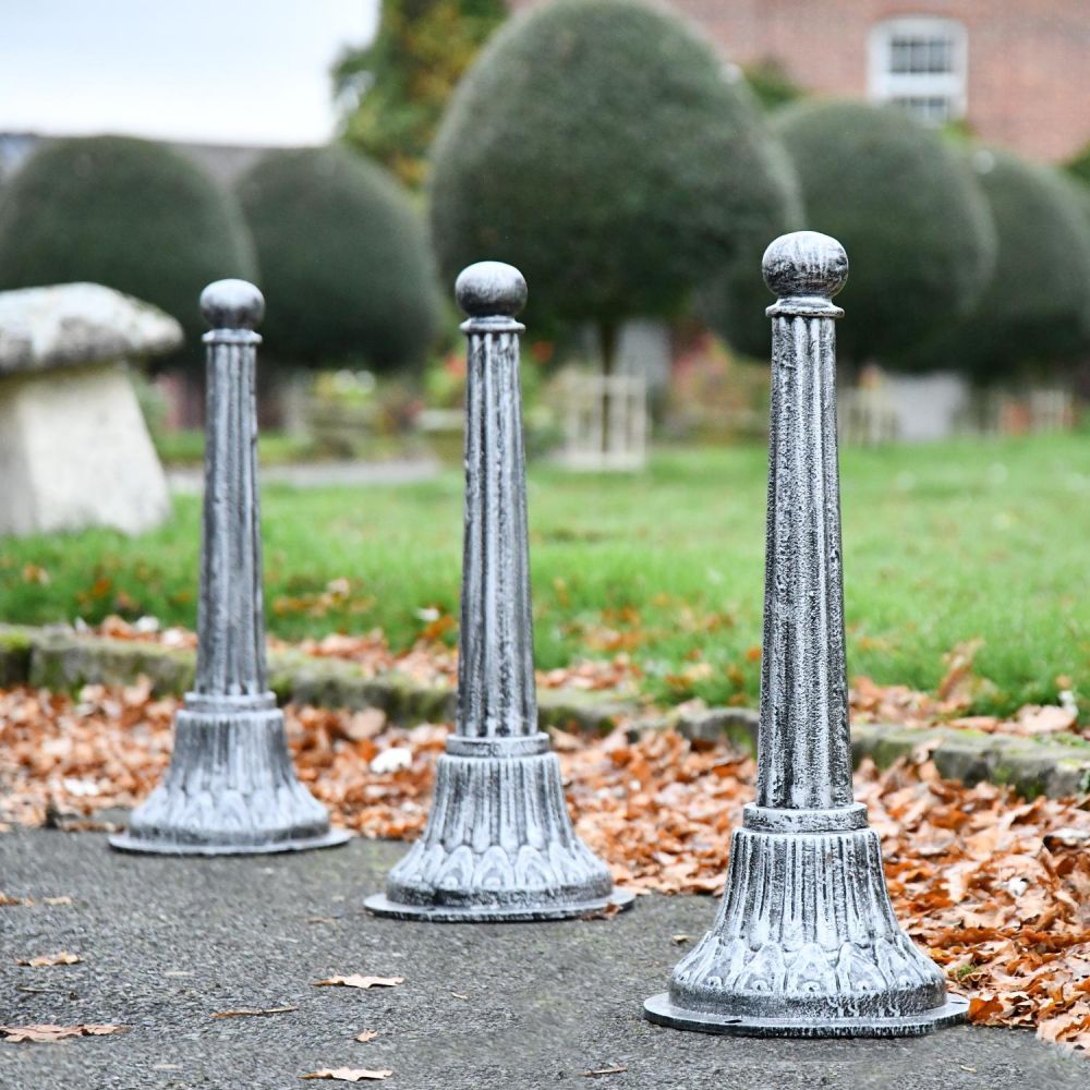 Antique Silver Driveway Bollard 