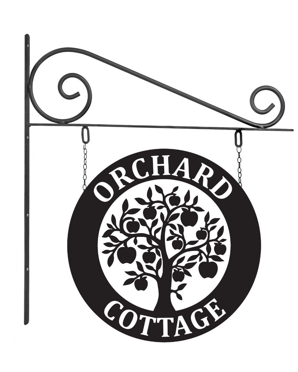 Circular "Apple Tree" Hanging Wall Sign