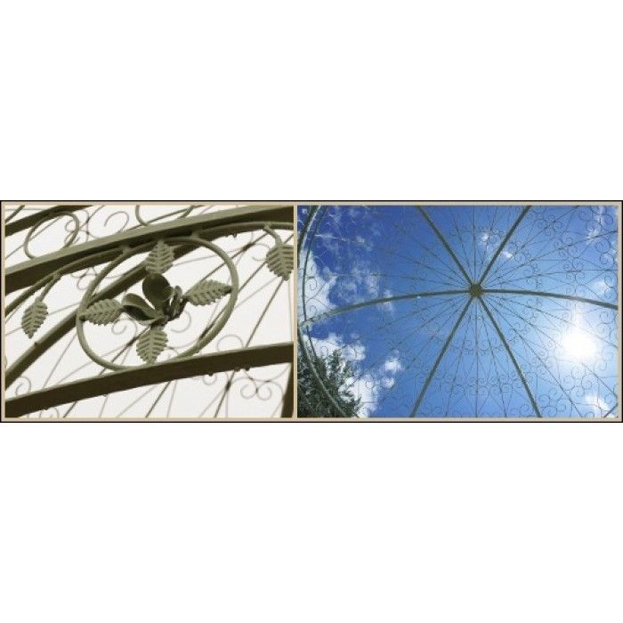 CLose-up of the Ceiling and the Ornate Detailing on the Gazebo
