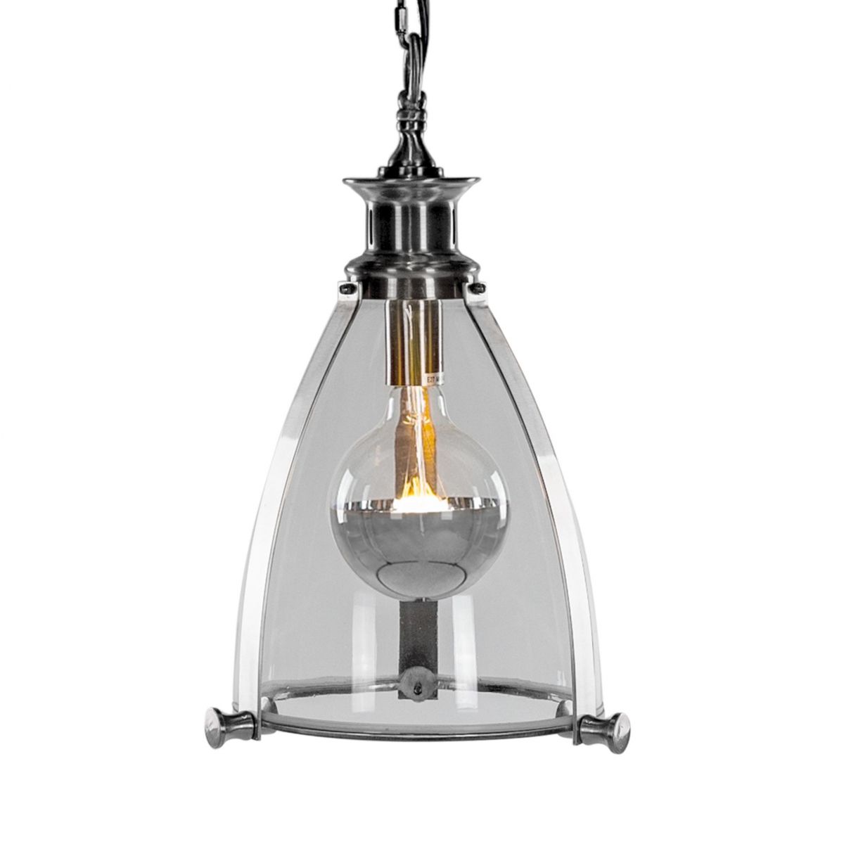 Arched Frame Hanging Pendant Light in a Chrome Finish 