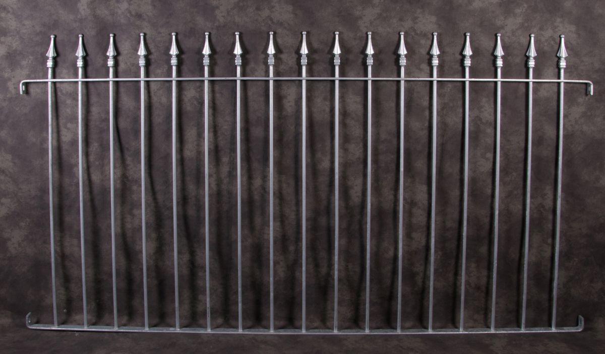 Arrow finial galvanised steel fence panels Arrow finial galvanised steel fence panels
