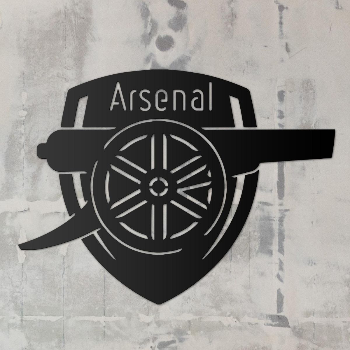 "Arsenal Cannon" Personalised Wall Art in Black 