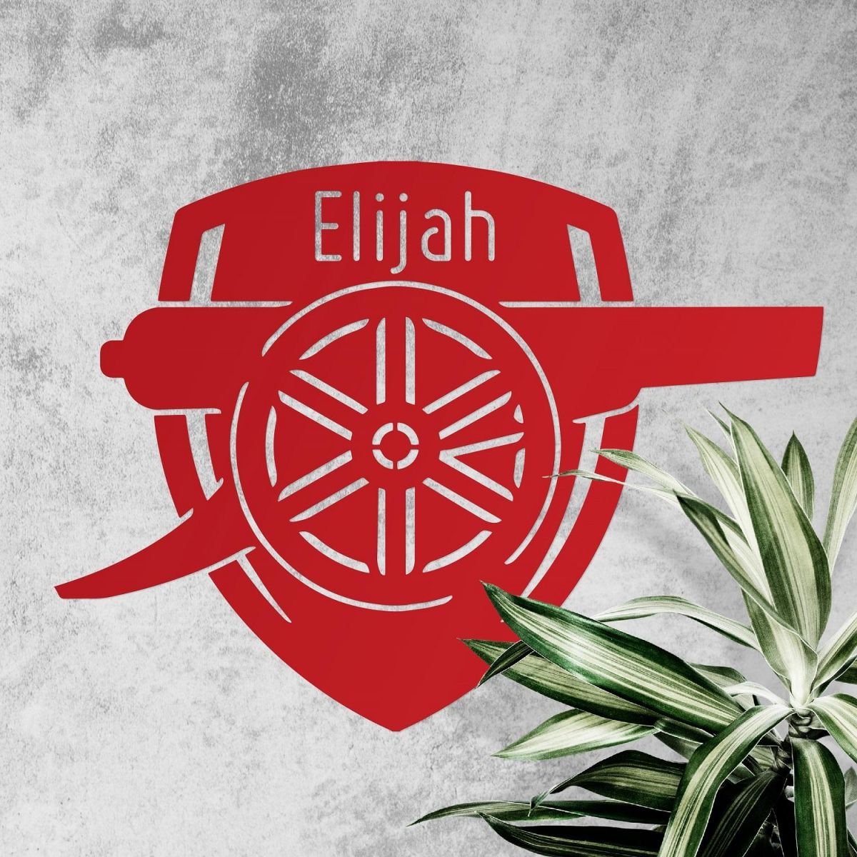 Wall Art "Arsenal Cannon" in Red 