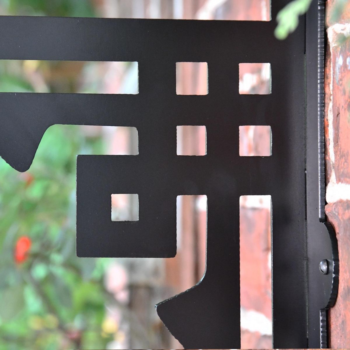 Close up of art deco square design