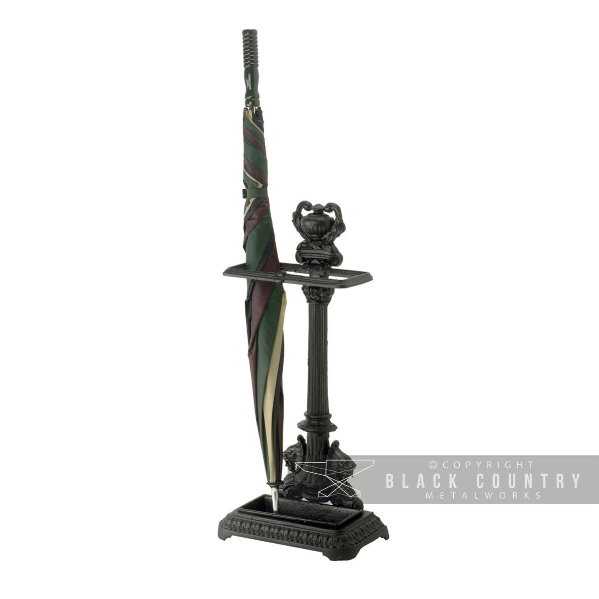 Art Nouveau Walking Stick and Umbrella Stand Finished in Black