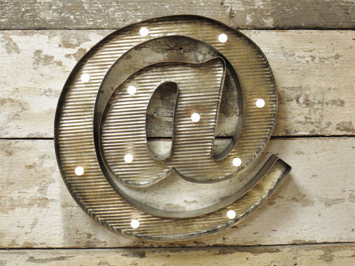 Illuminated "At" Sign Illuminated "At" Sign