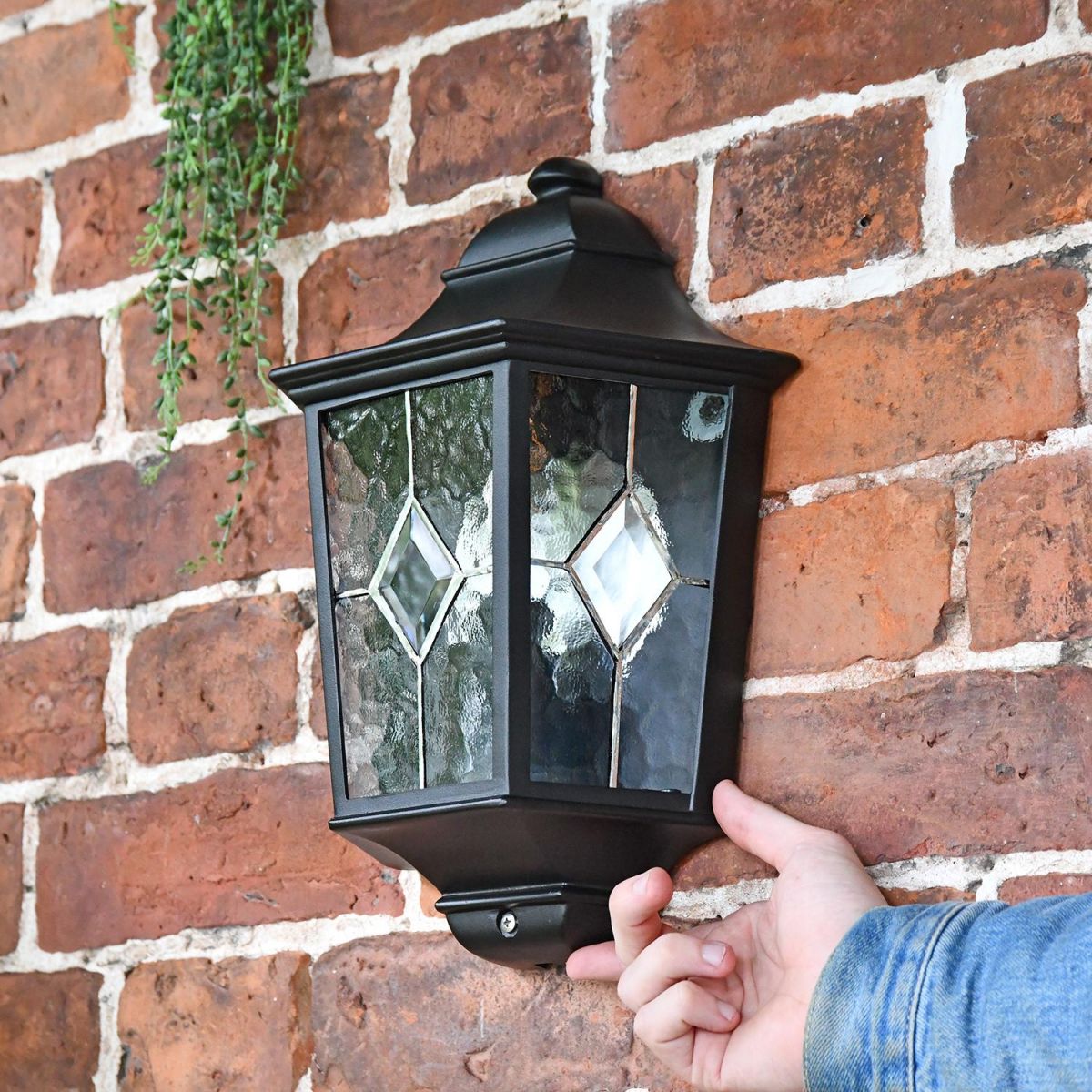 "Avebury Manor" Traditional Half Lantern Wall Light to Scale