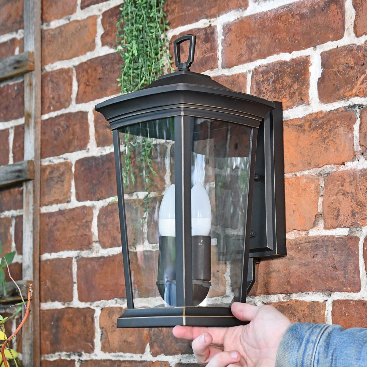 "Avebury" Medium Antique Bronze Wall Lantern to Scale