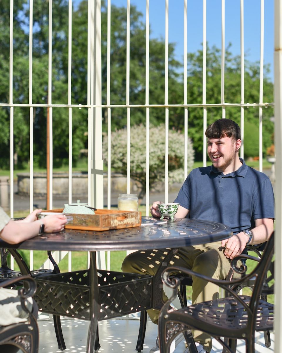 In situ photo of garden party in deluxe gazebo In situ photo of garden party in deluxe gazebo