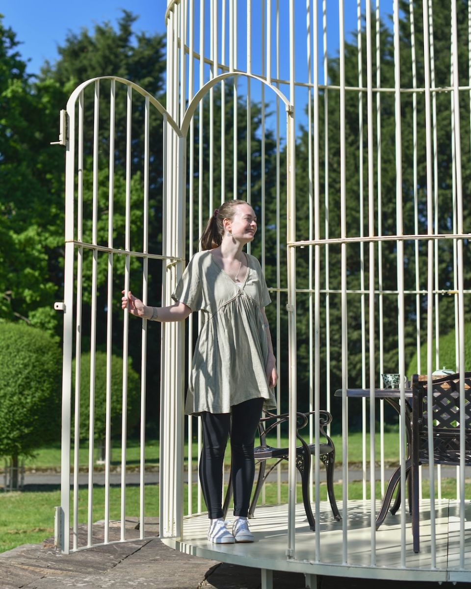Scale image of steel garden birdcage gazebo Scale image of steel garden birdcage gazebo