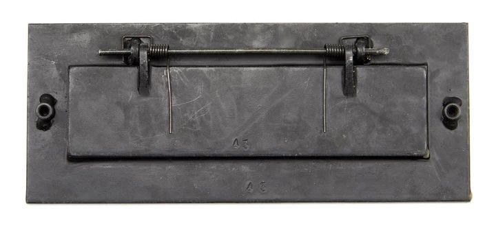 Back view of Small Cast Brass Traditional Letter Plate- Beeswax Finish 