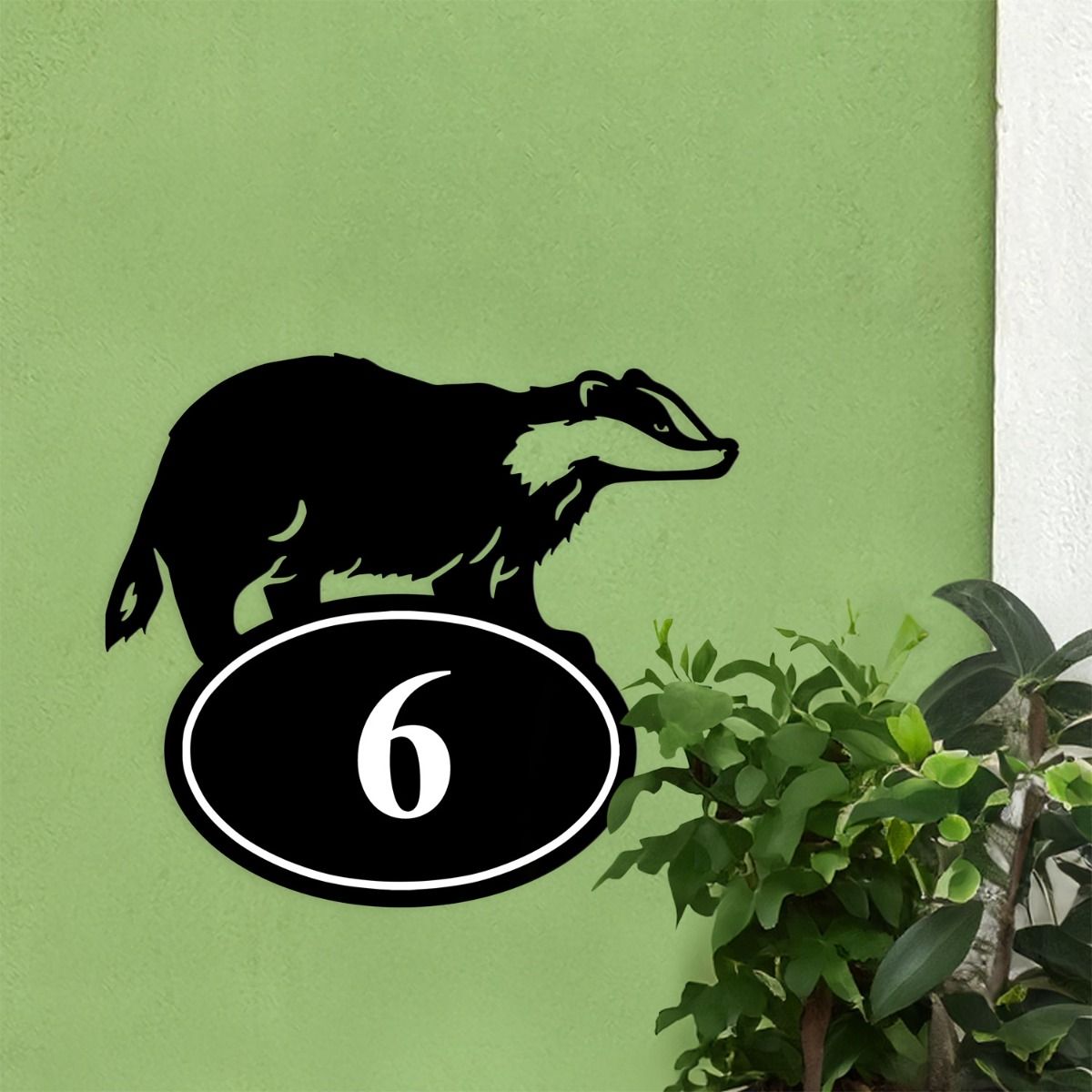 Badger Iron House Number Sign