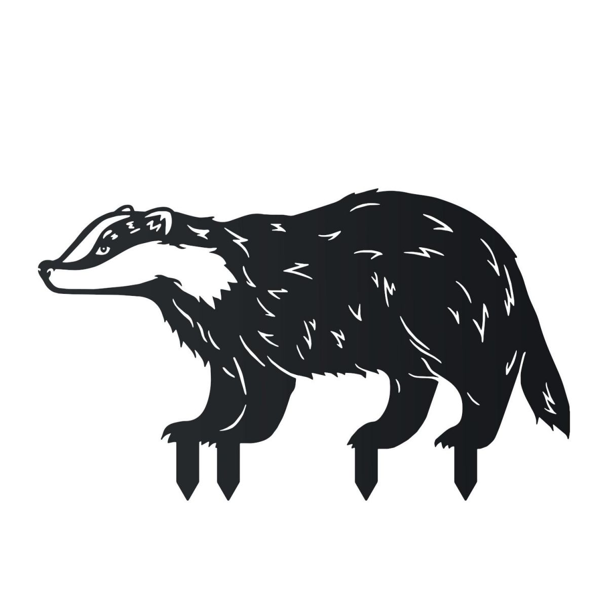 Badger Sheet Steel Silhouette in Black Finish with Spikes