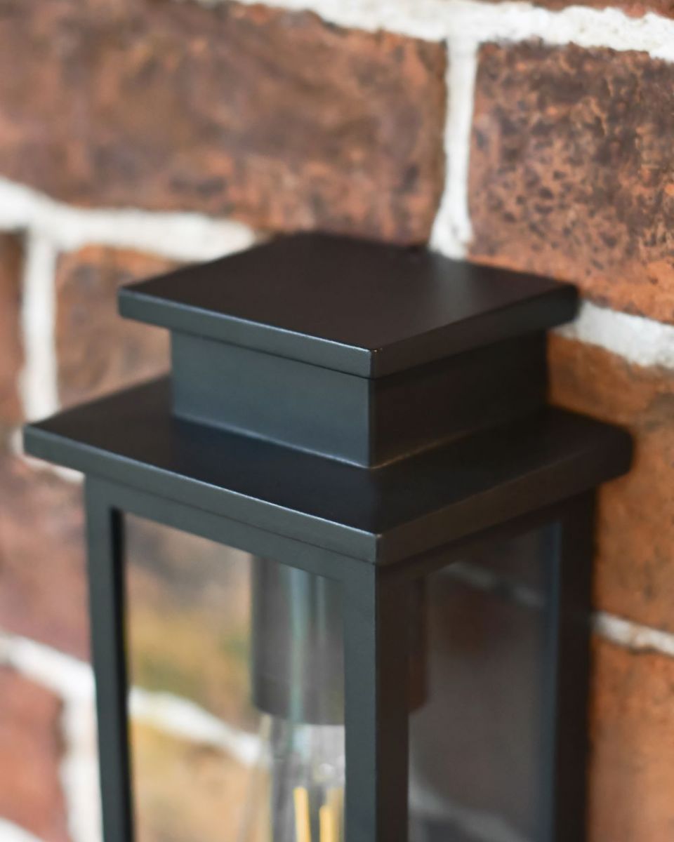 Close-up of the Contemporary Design on the Top of the Wall Light