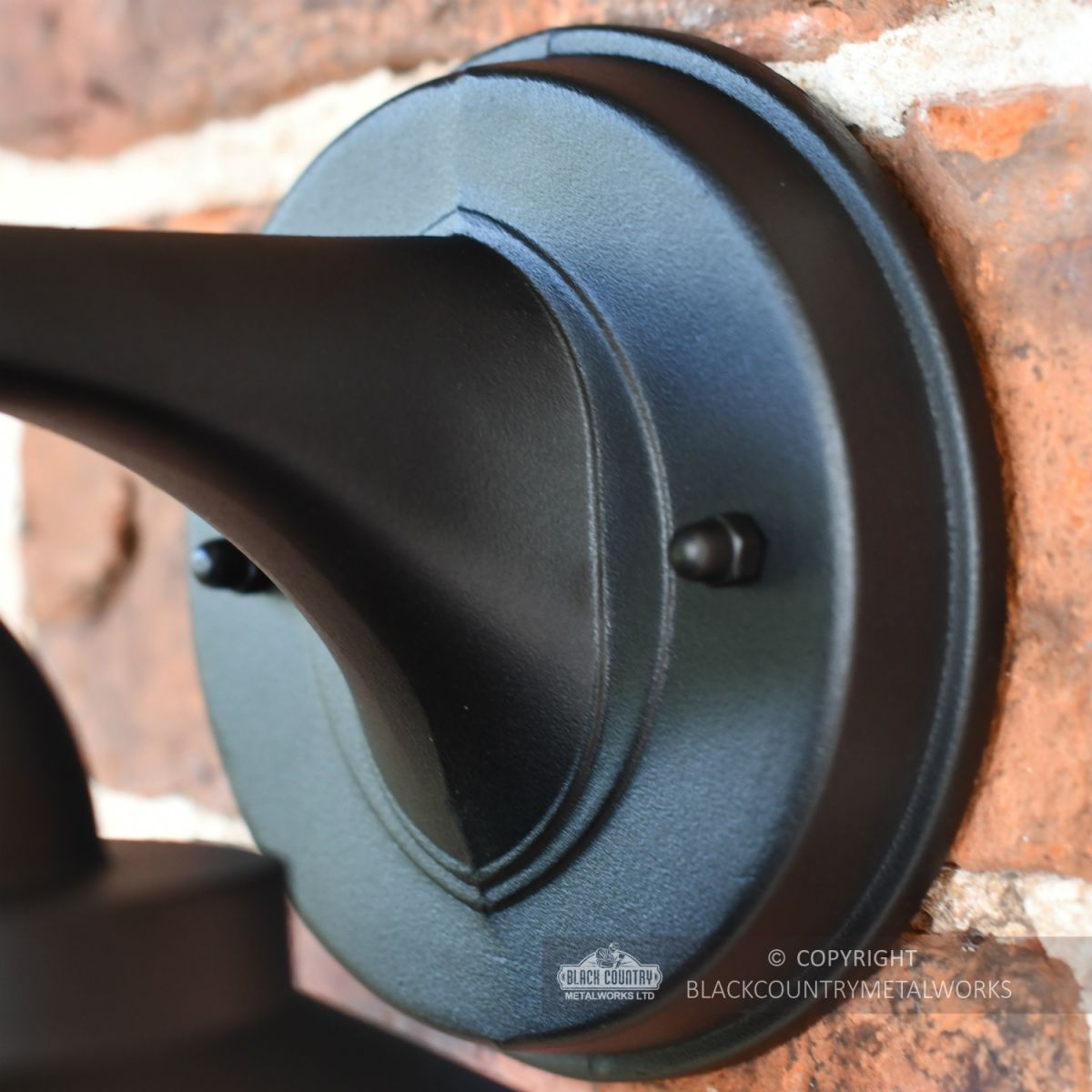 Bakewell Classic Black Wall Lantern Bracket Mounting Plate