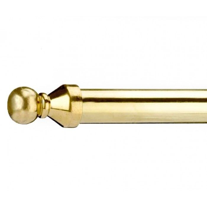 Close-up of the Ball Finial on the Brass Stair Rod Close-up of the Ball Finial on the Brass Stair Rod