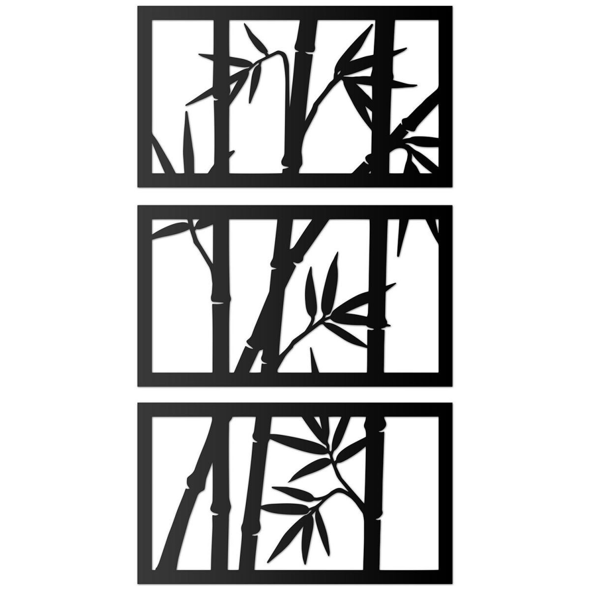 Bamboo Wall Art Finished in black Bamboo Wall Art Finished in black