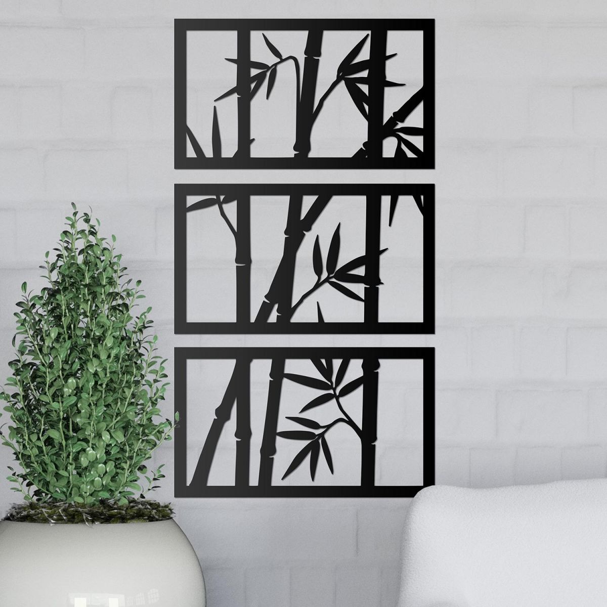 Bamboo Wall Art in Situ in the home Bamboo Wall Art in Situ in the home