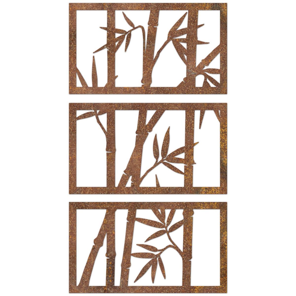 Bamboo Wall Art Finished in a Rustic Finish