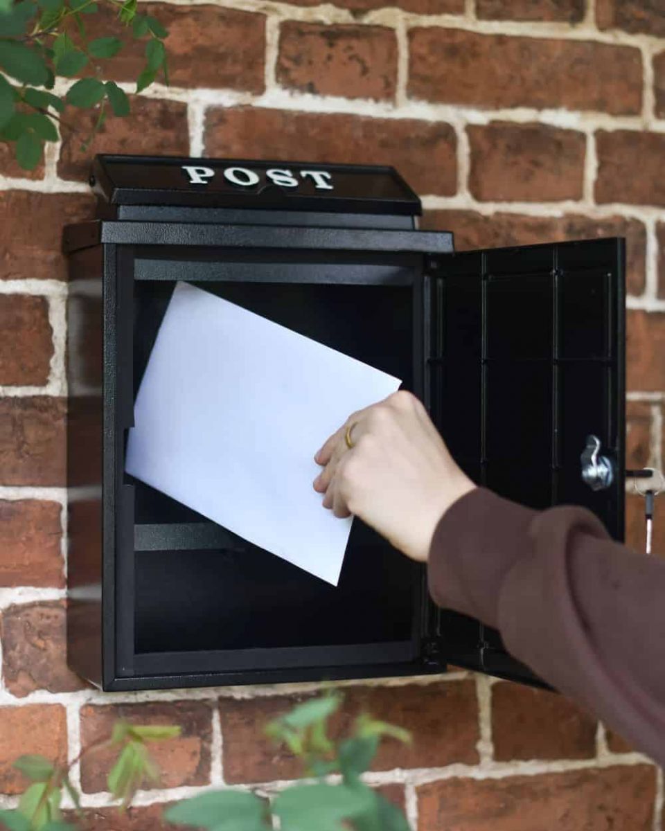 Front Opening Door on the Hand Painted Welsh Dragon Wall Mounted Post Box