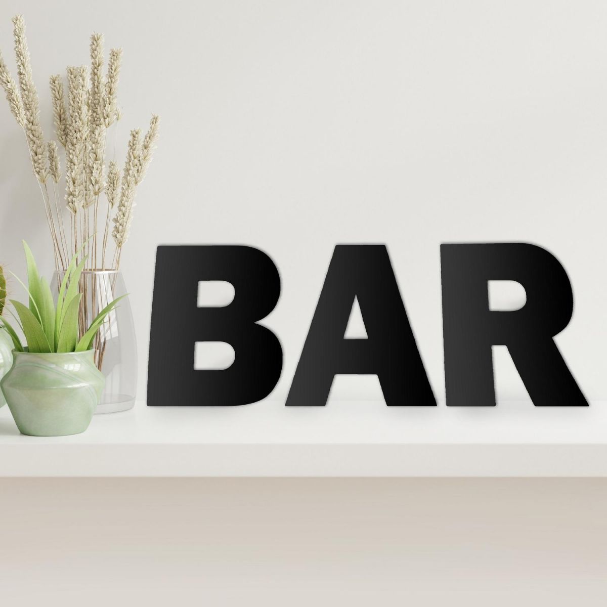 "BAR" Metal Letters 
