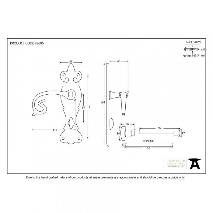 "Bardi" Swan Neck Lever Bathroom Set Dimensions