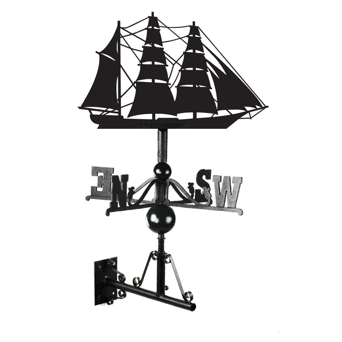 Barque Sailing Ship Weathervane in Full 