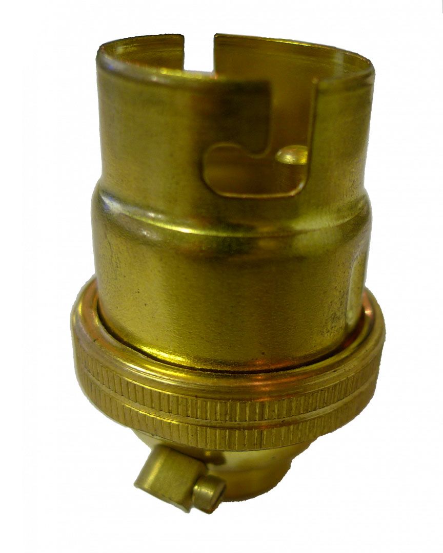 Bayonet Light Bulb Holder in Brass