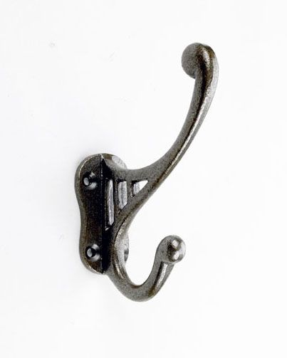 Bayswater Coat Hook in a Polished Iron Finish