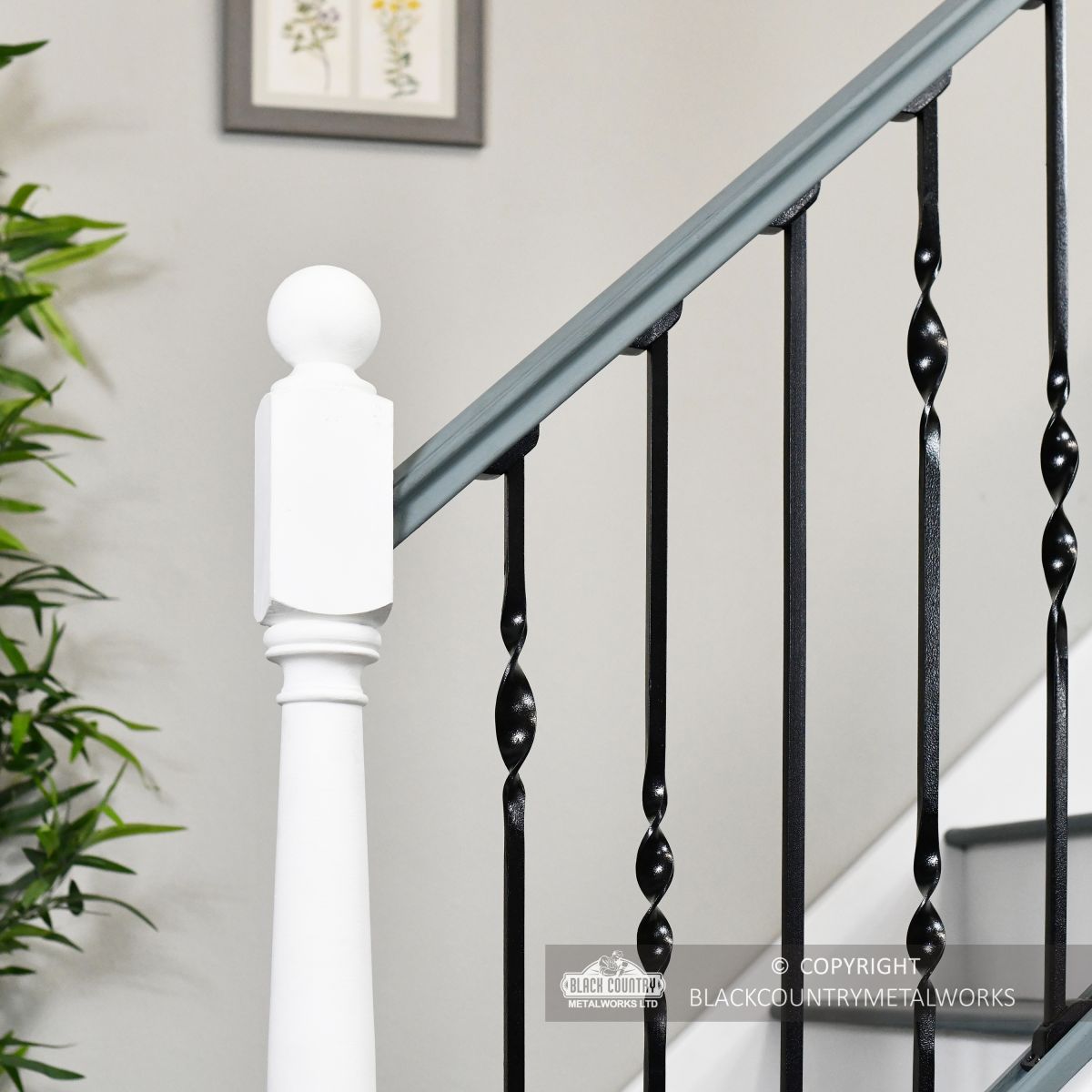 Metal stair spindles