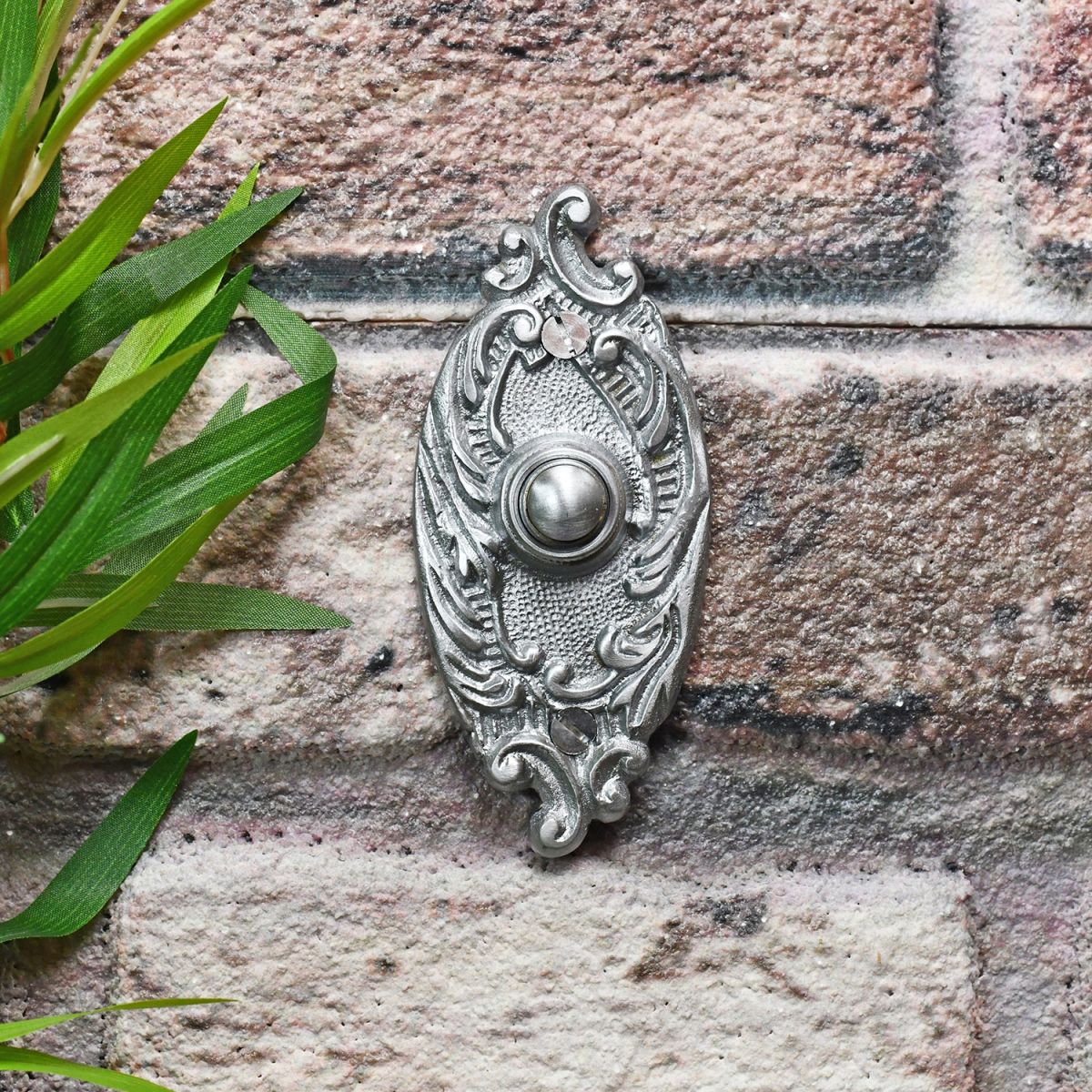 Traditional Satin chrome door bell buzzer