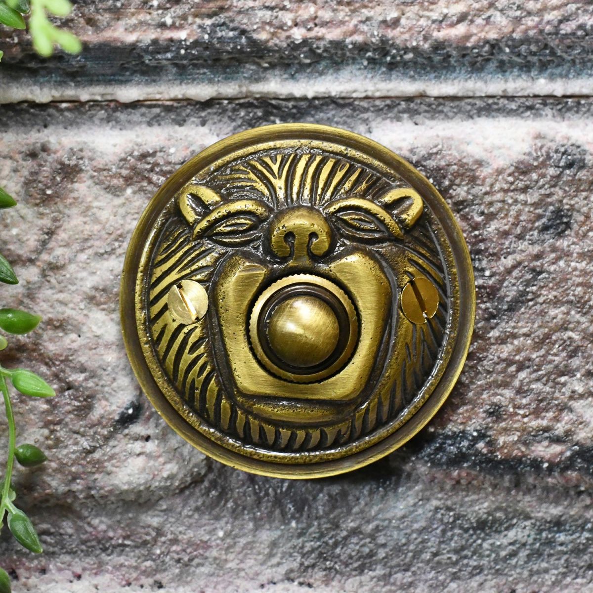 Antique Brass Lion face door bell Antique Brass Lion face door bell