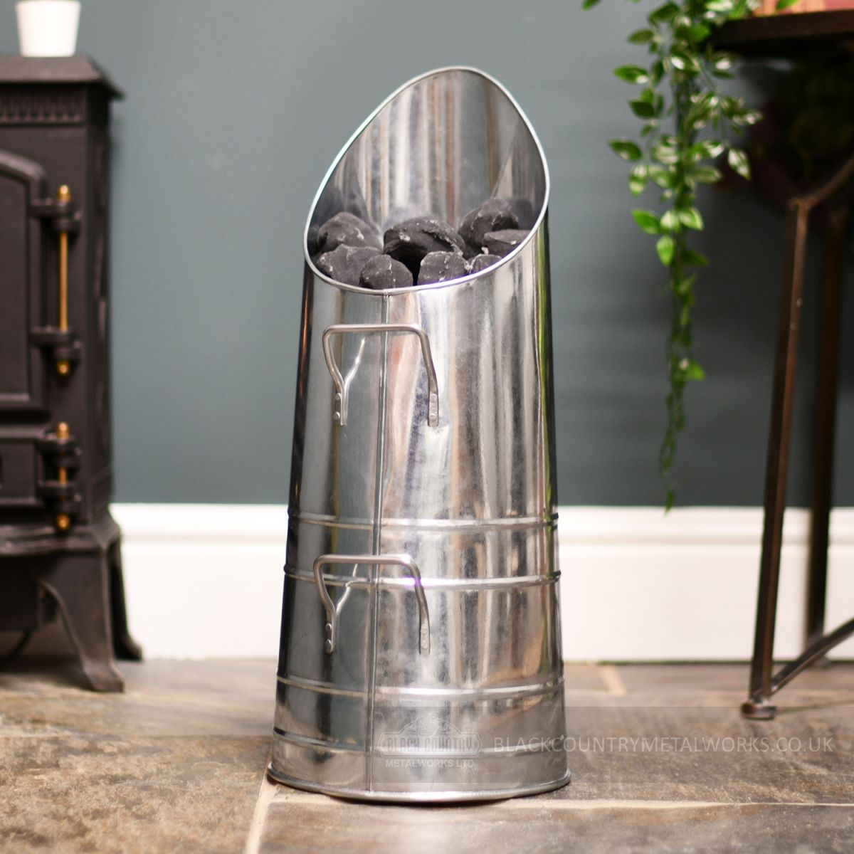 Fireplace Coal Scuttle Unpainted