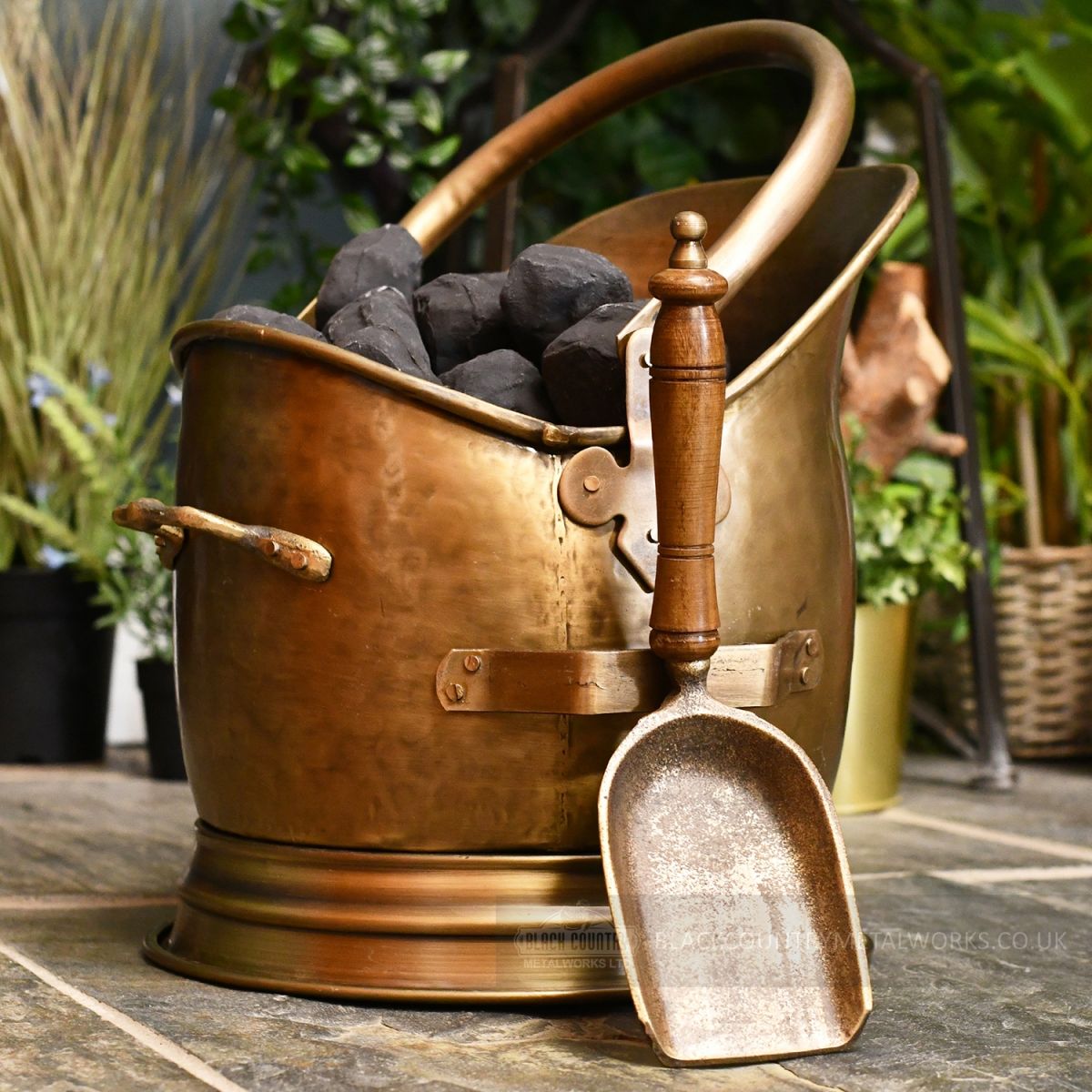 Coven coal scuttle finished in antique bronze Coven coal scuttle finished in antique bronze