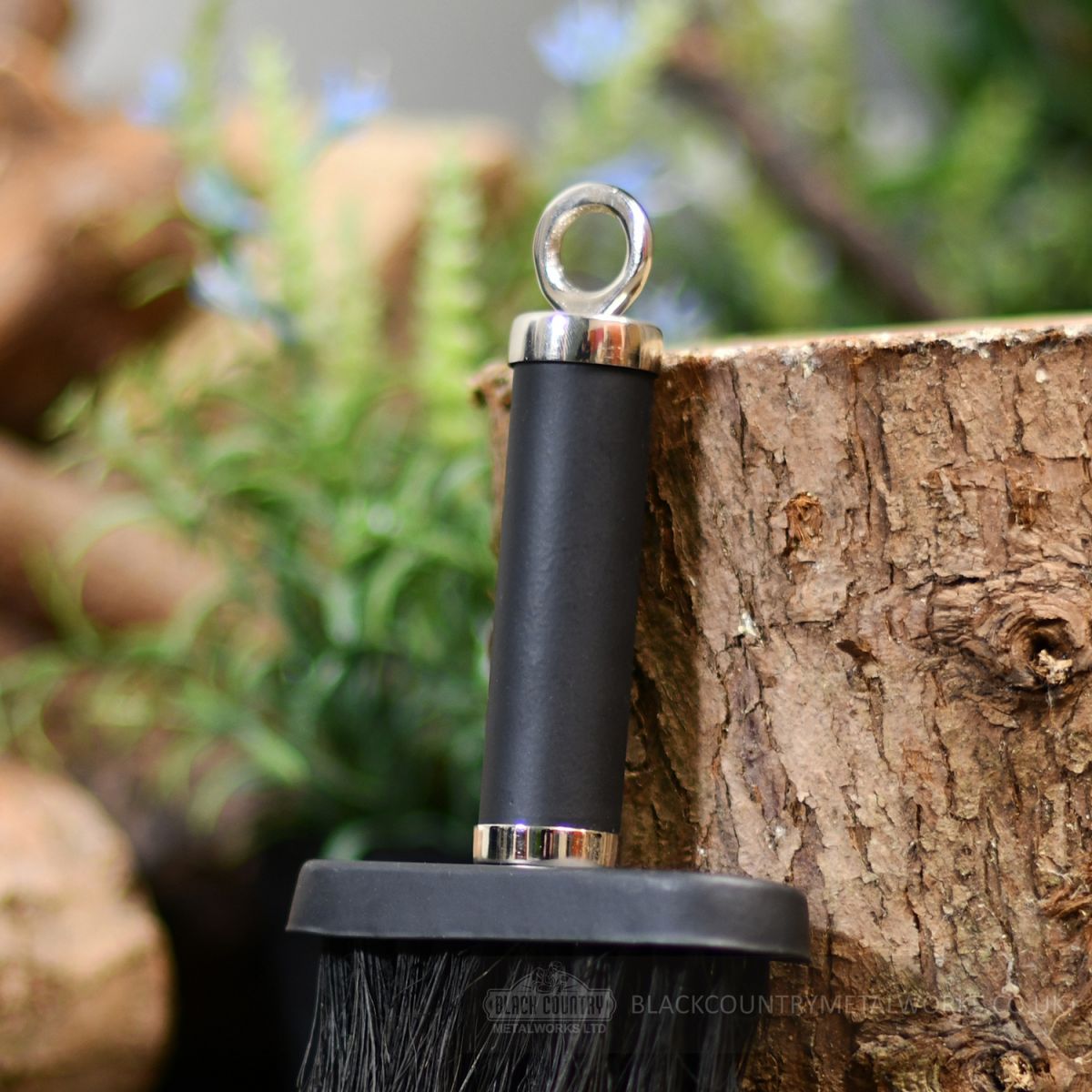 Close up image of handle on brush Close up image of handle on brush