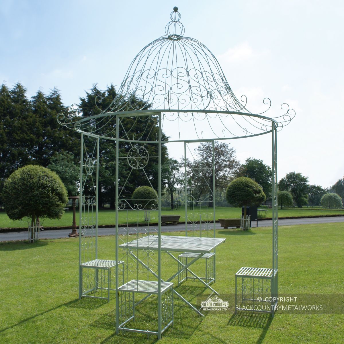 "St Rimini" Garden Gazebo in a Pale Green Finish