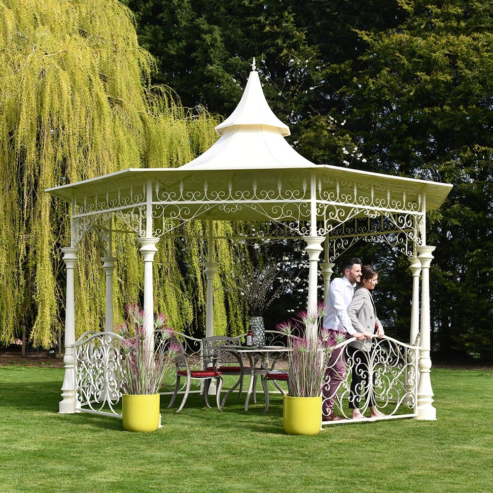 old English sytle bandstand wih intictae scroll work