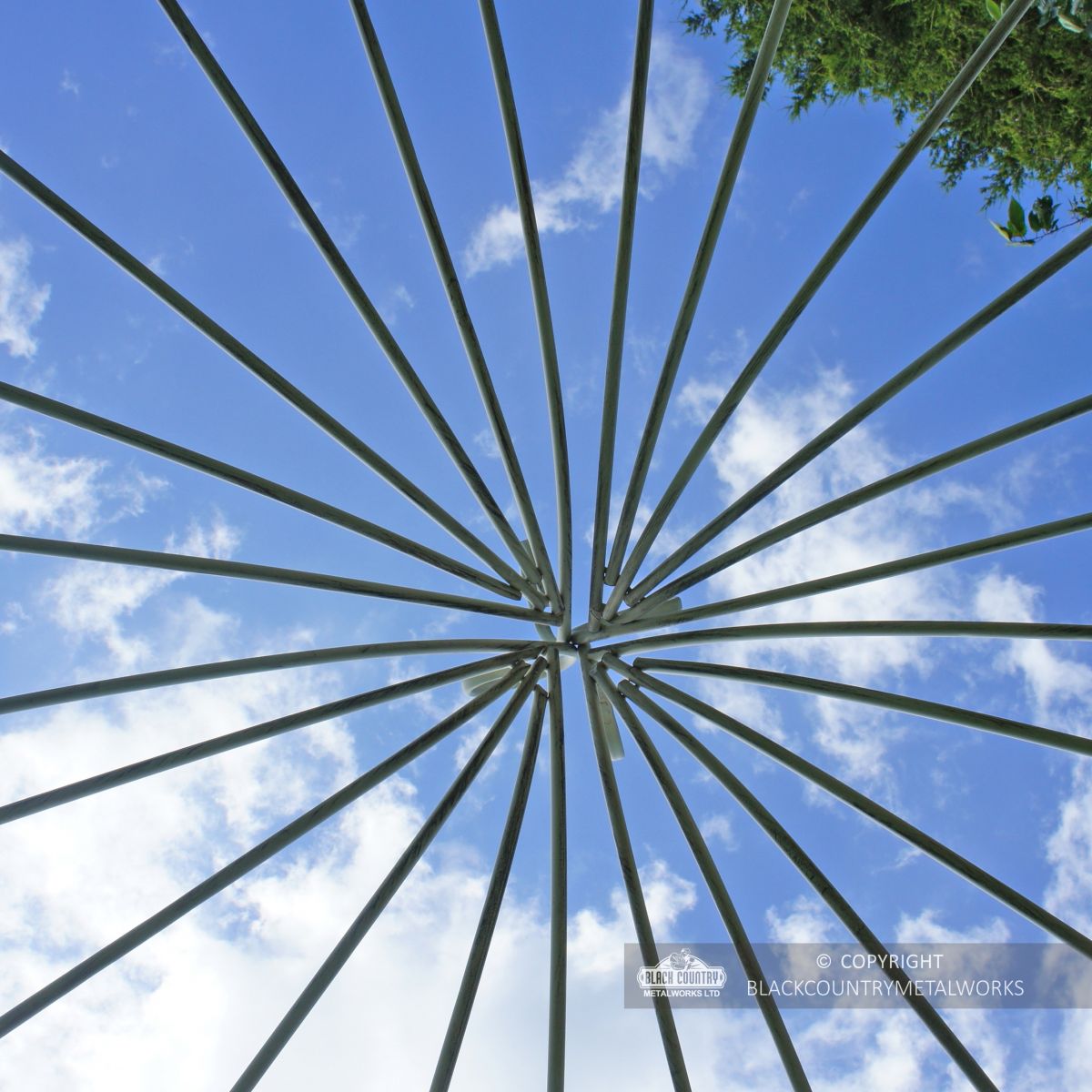 Close-up of the Ornate Detailing on the Ceiling of the Gazebo