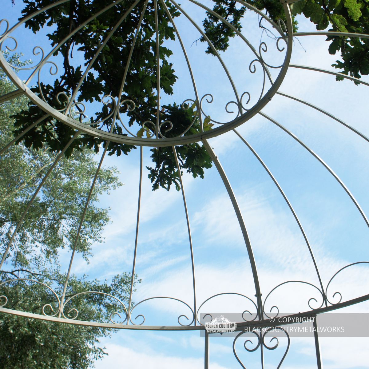 Domed roof garden gazebo