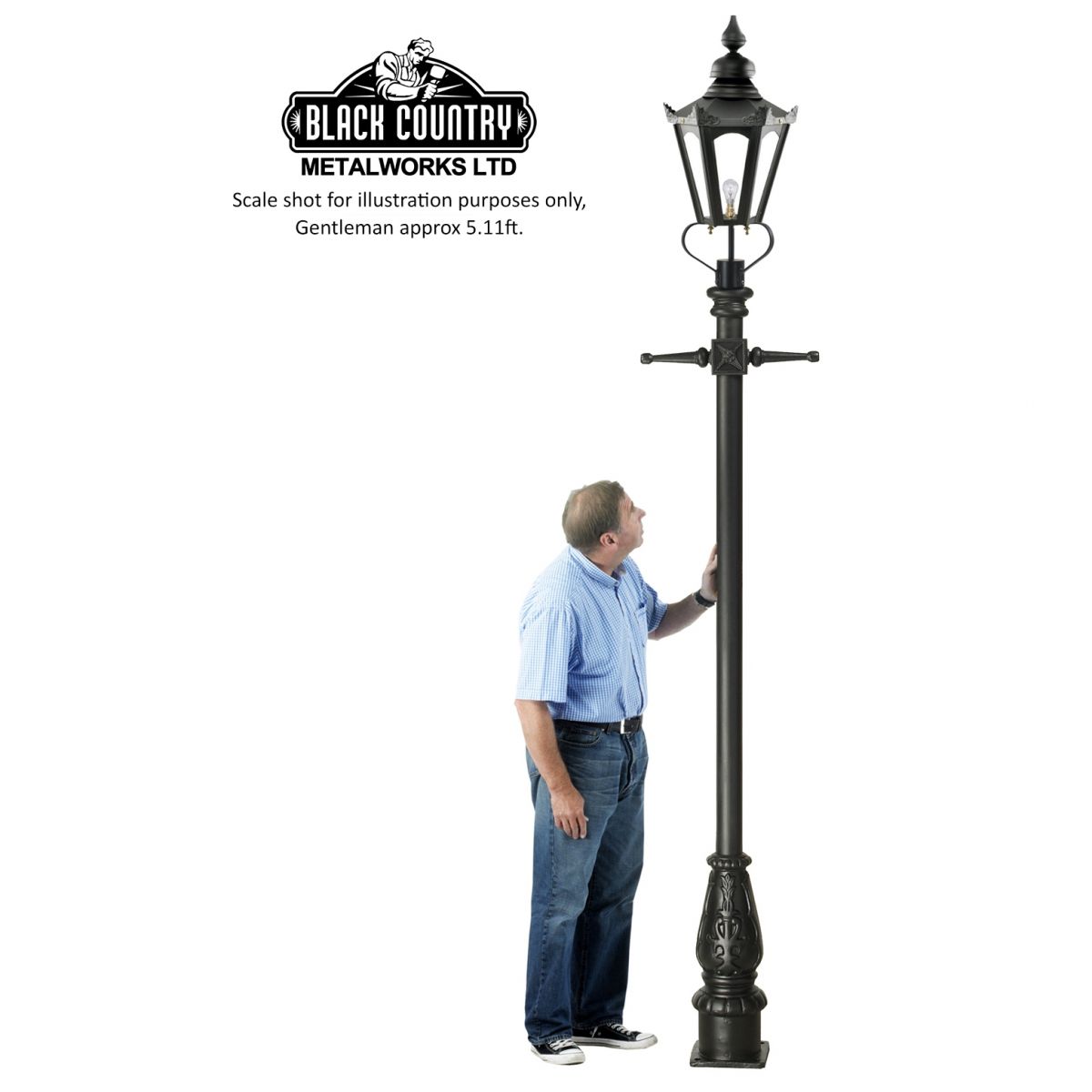 3.25 Victorian Hexagonal Concordia Lamp post Set dimensions