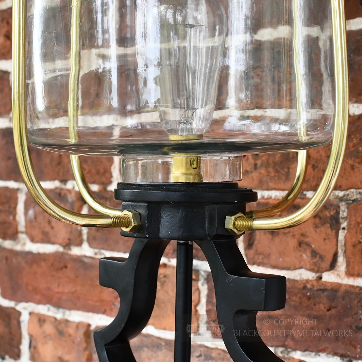 Close-up of the Bracket and Glass on the Lantern